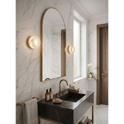 Dorola Ring Alabaster Wall Sconce