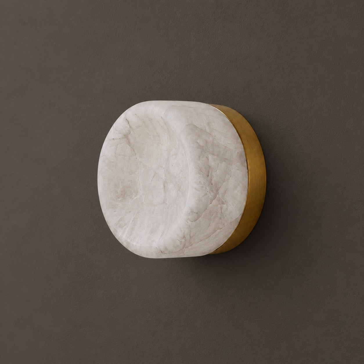 Dorola Ring Alabaster Wall Sconce