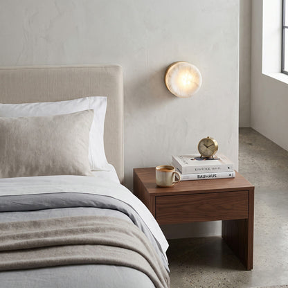 Dorola Ring Alabaster Wall Sconce