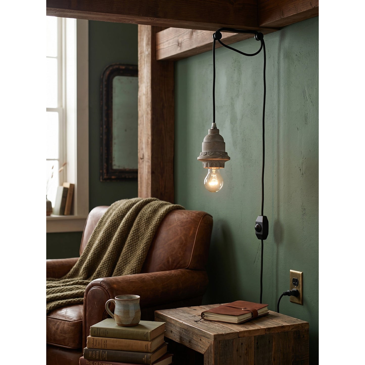 Silvares Wood Swag Lights