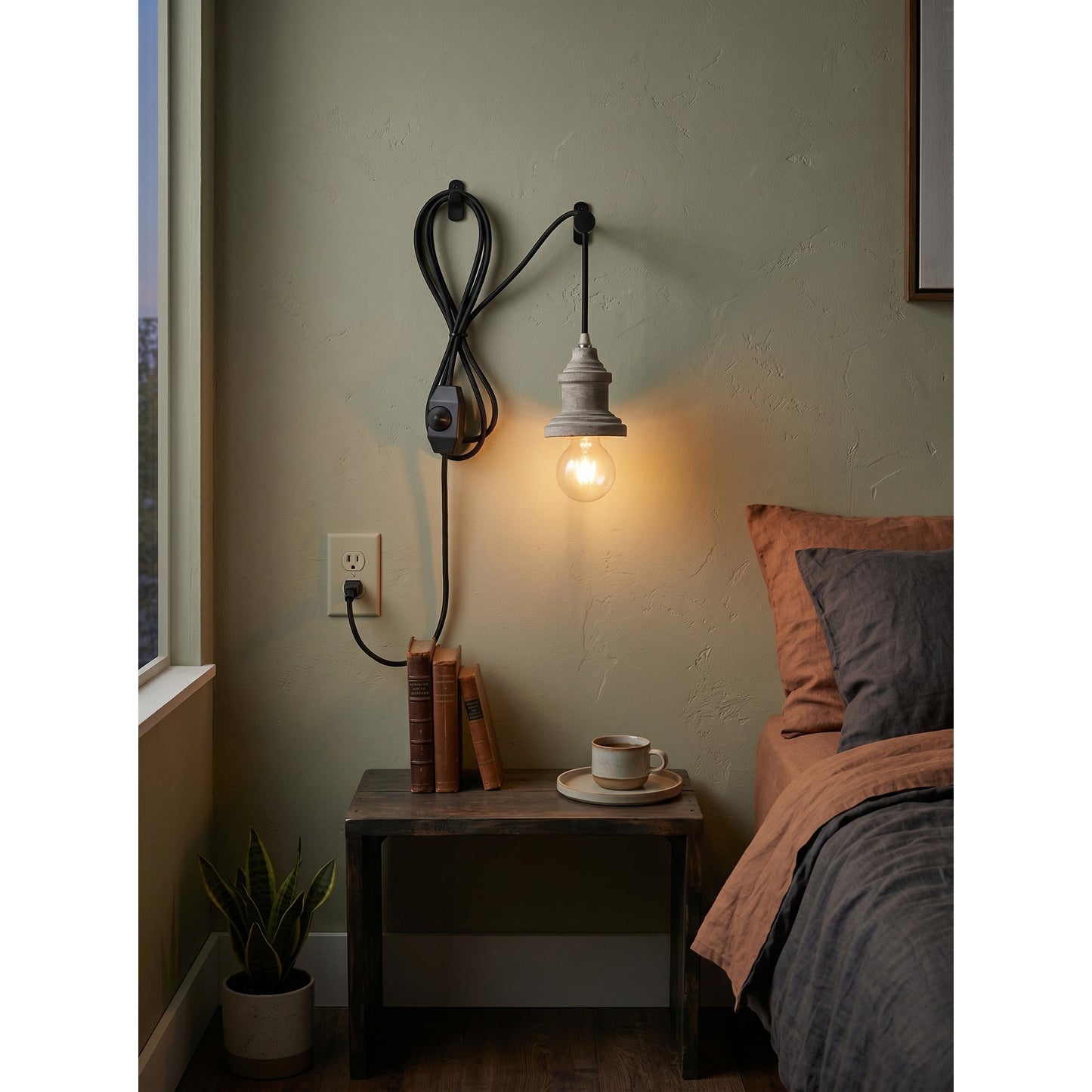 Silvares Wood Swag Lights