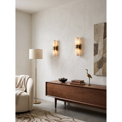 Soleil Fluted Alabaster Wall Sconce