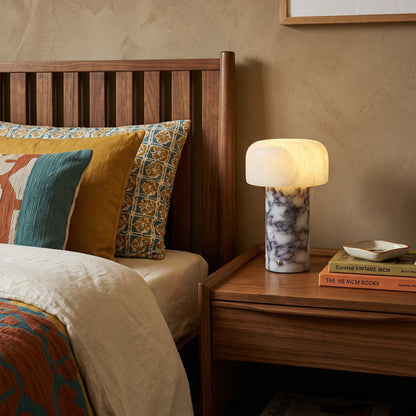 Sorvane Marble Alabaster Table Lamp (Built-in Battery)