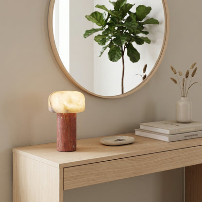 Sorvane Marble Alabaster Table Lamp (Built-in Battery)
