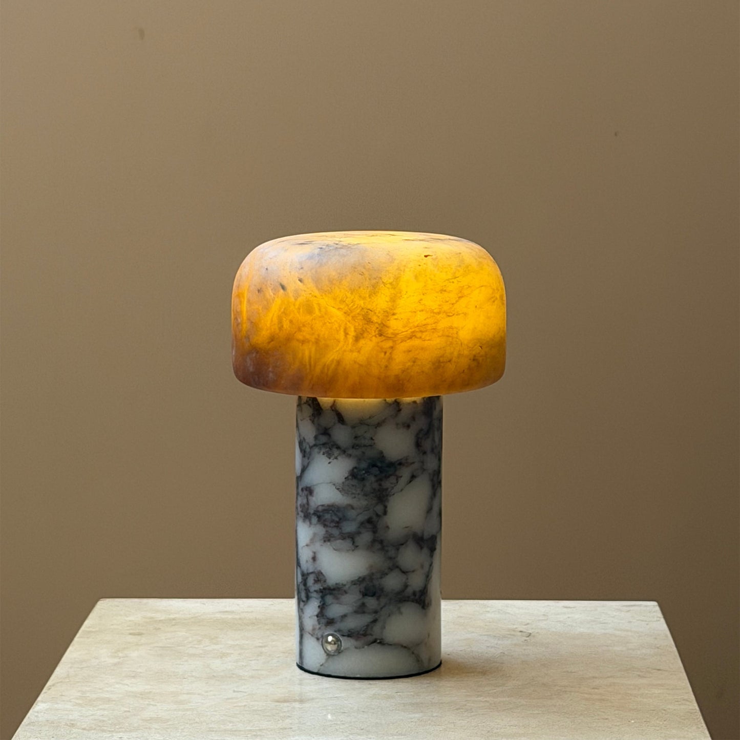 Sorvane Marble Alabaster Table Lamp (Built-in Battery)