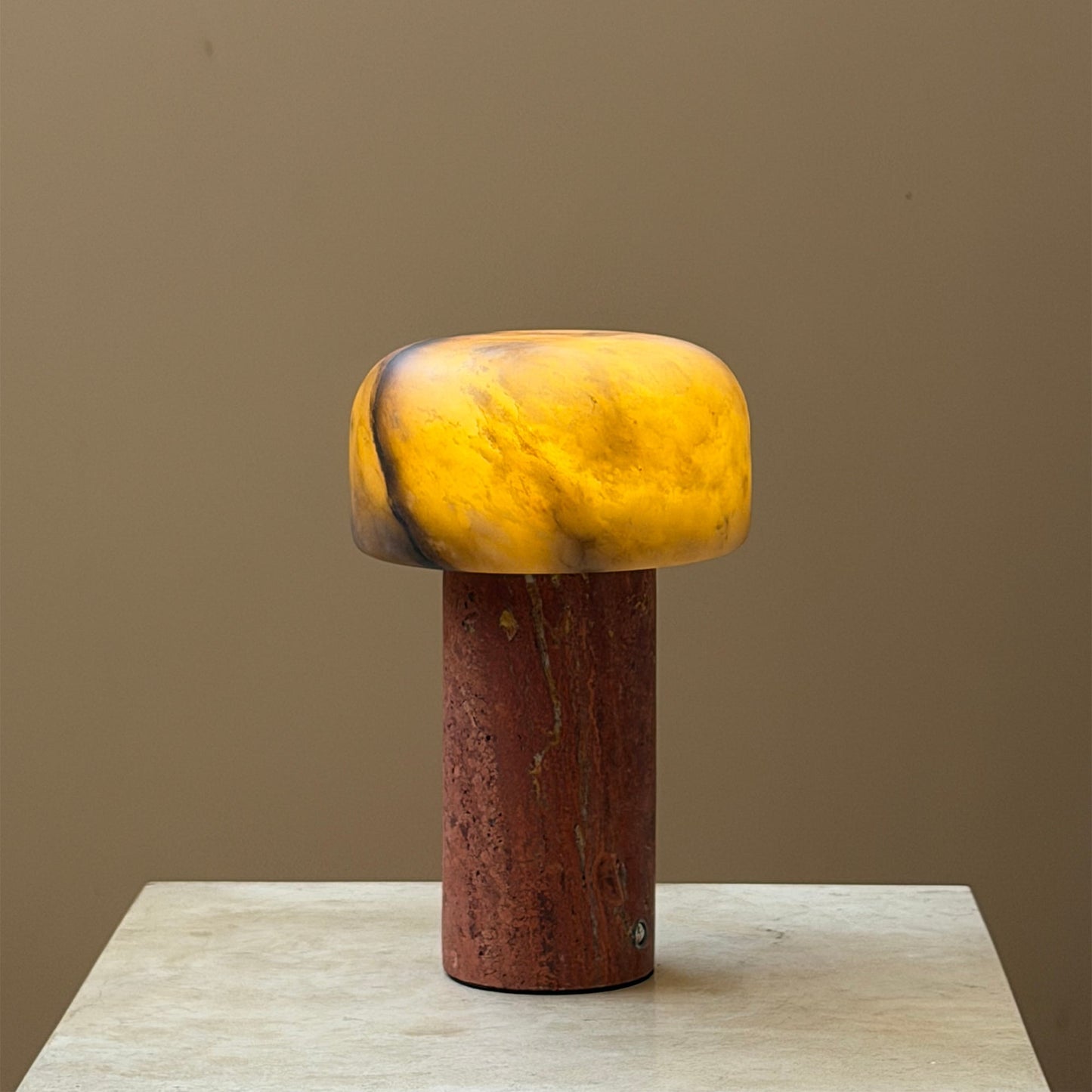 Sorvane Marble Alabaster Table Lamp (Built-in Battery)