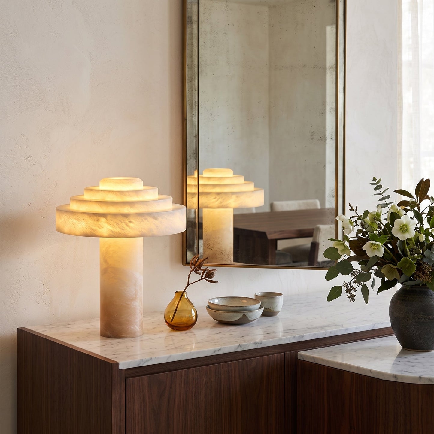 Stratelle Alabaster Table Lamp