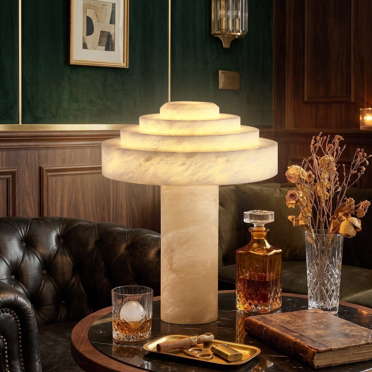 Stratelle Alabaster Table Lamp