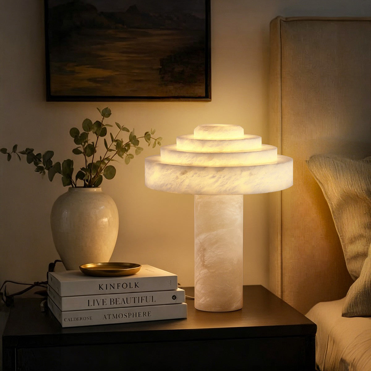 Stratelle Alabaster Table Lamp