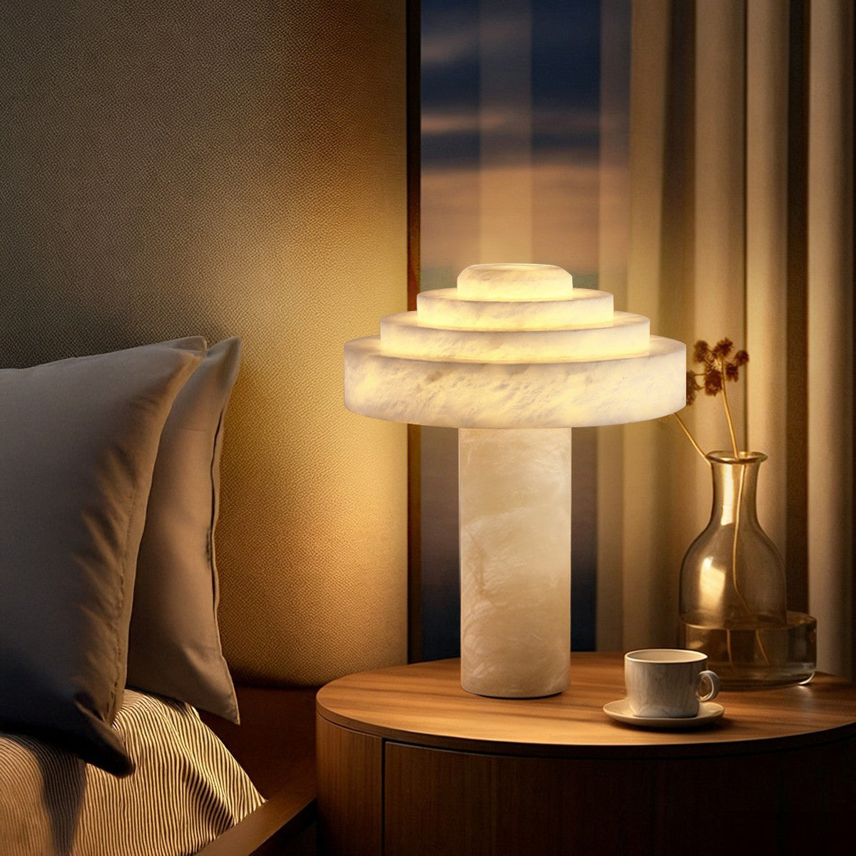 Stratelle Alabaster Table Lamp