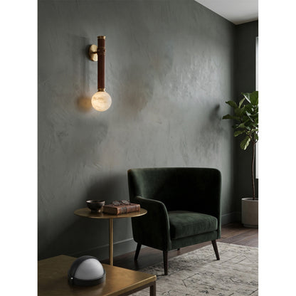 Opal Alabaster Globe Wall Sconce