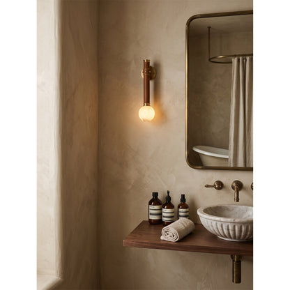 Opal Alabaster Globe Wall Sconce