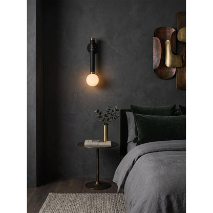 Opal Alabaster Globe Wall Sconce