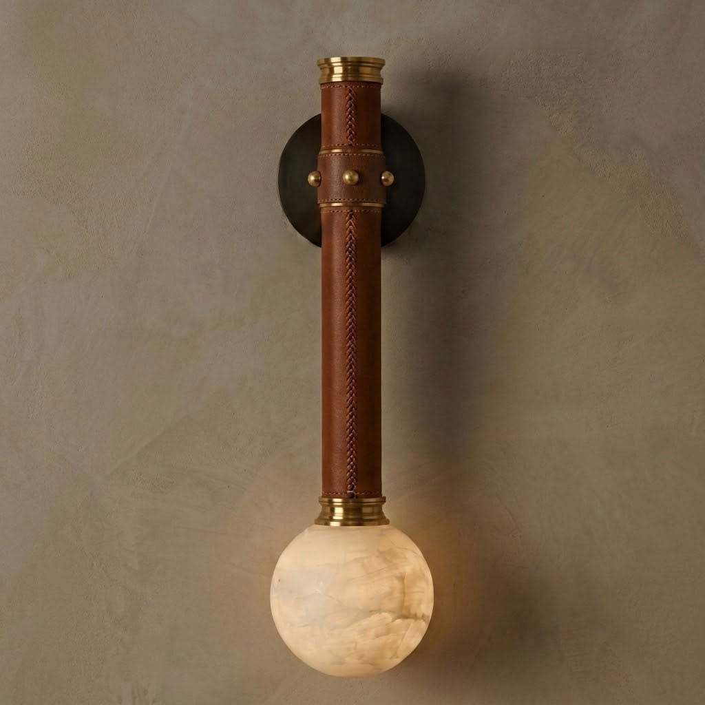 Opal Alabaster Globe Wall Sconce