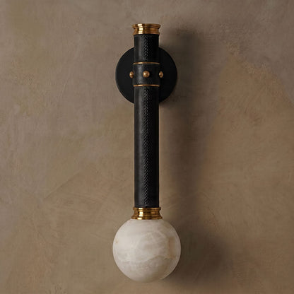 Opal Alabaster Globe Wall Sconce