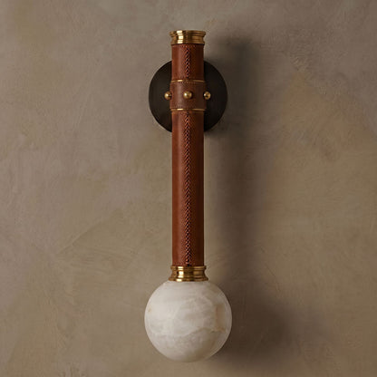 Opal Alabaster Globe Wall Sconce