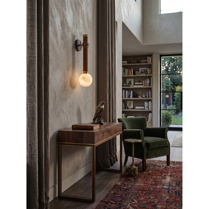 Opal Alabaster Globe Wall Sconce