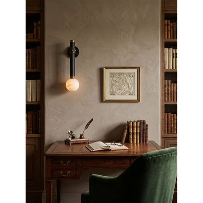Opal Alabaster Globe Wall Sconce