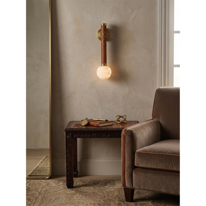 Opal Alabaster Globe Wall Sconce