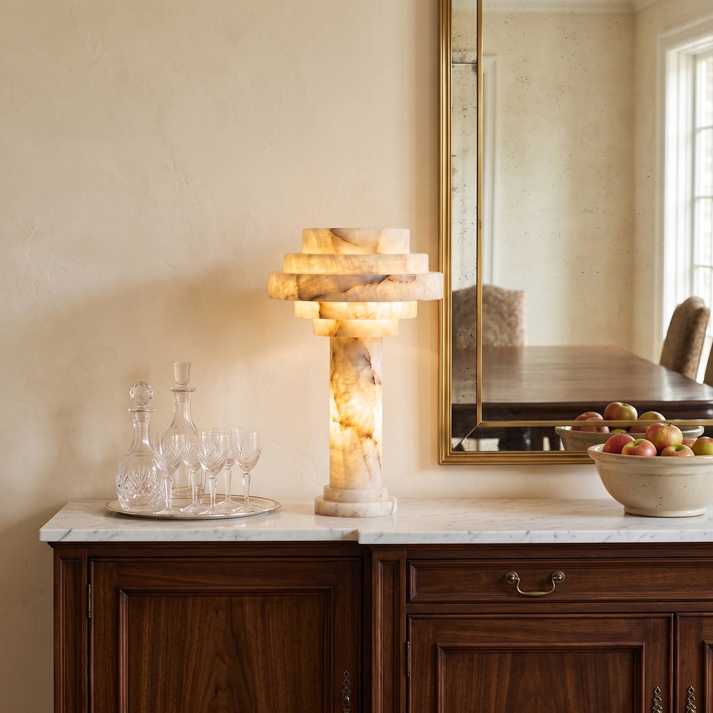 Tieralith Alabaster Table Lamp