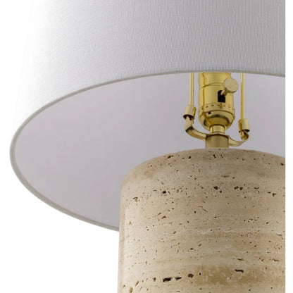 Toby Travertine Table Lamp
