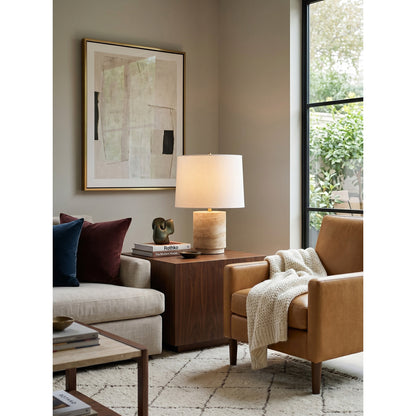 Toby Travertine Table Lamp