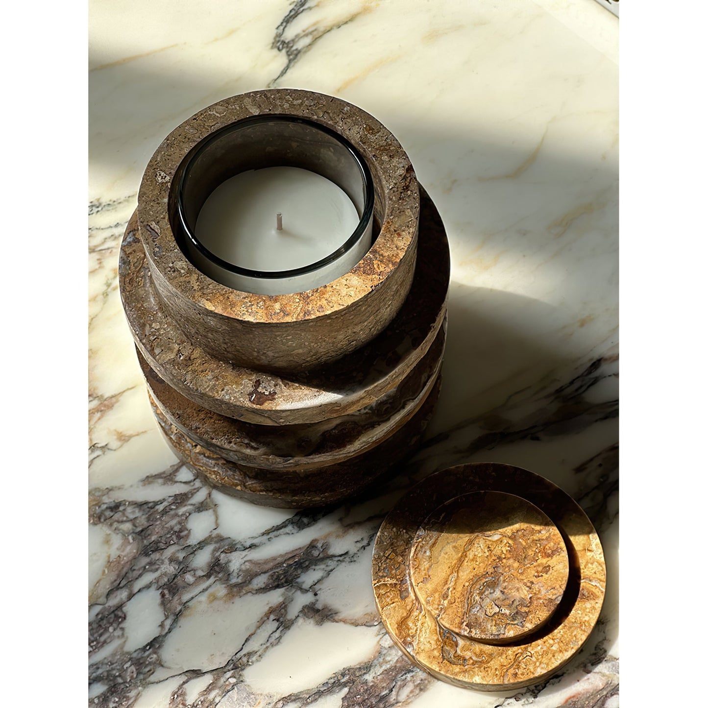 Trento Marble Candle Holder