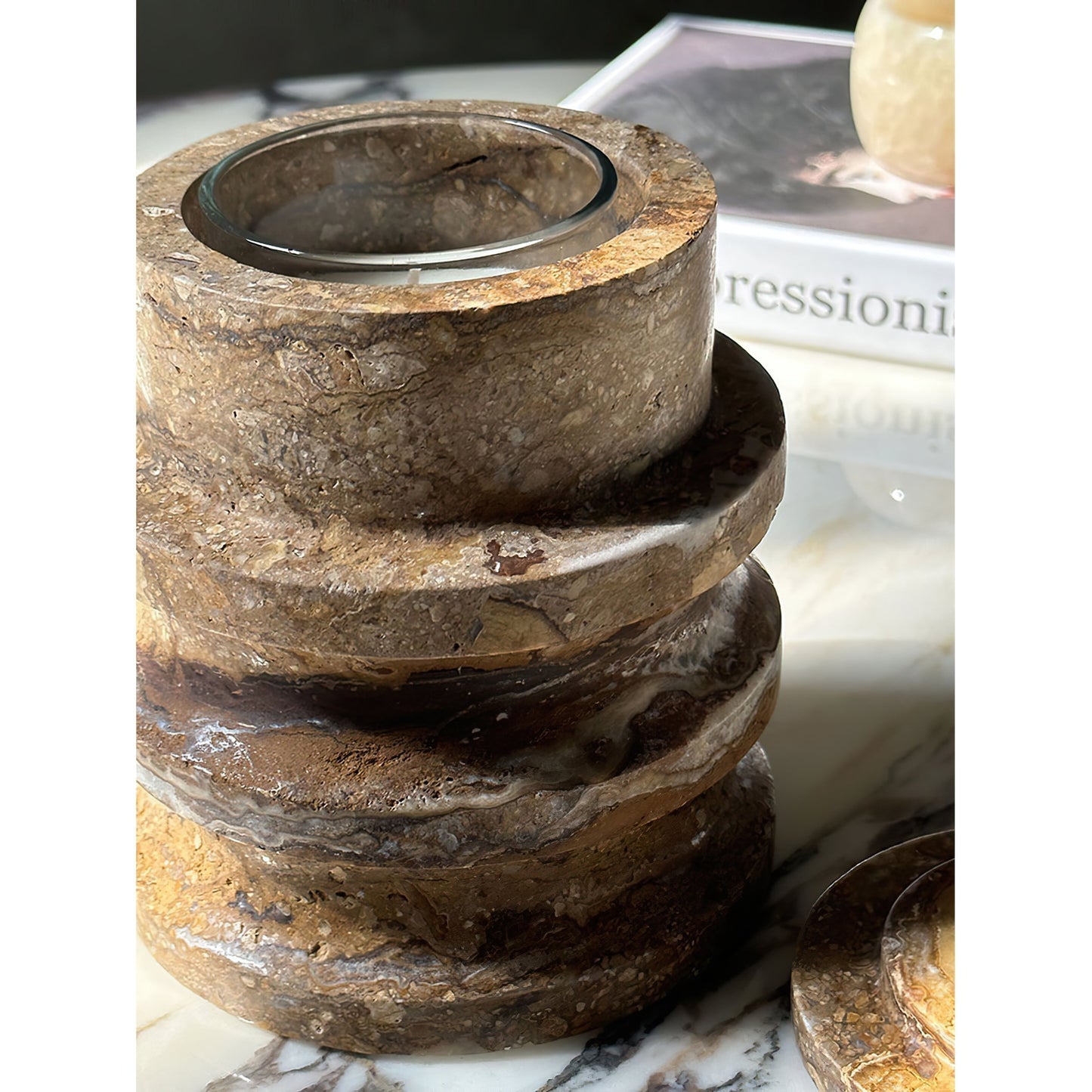 Trento Marble Candle Holder