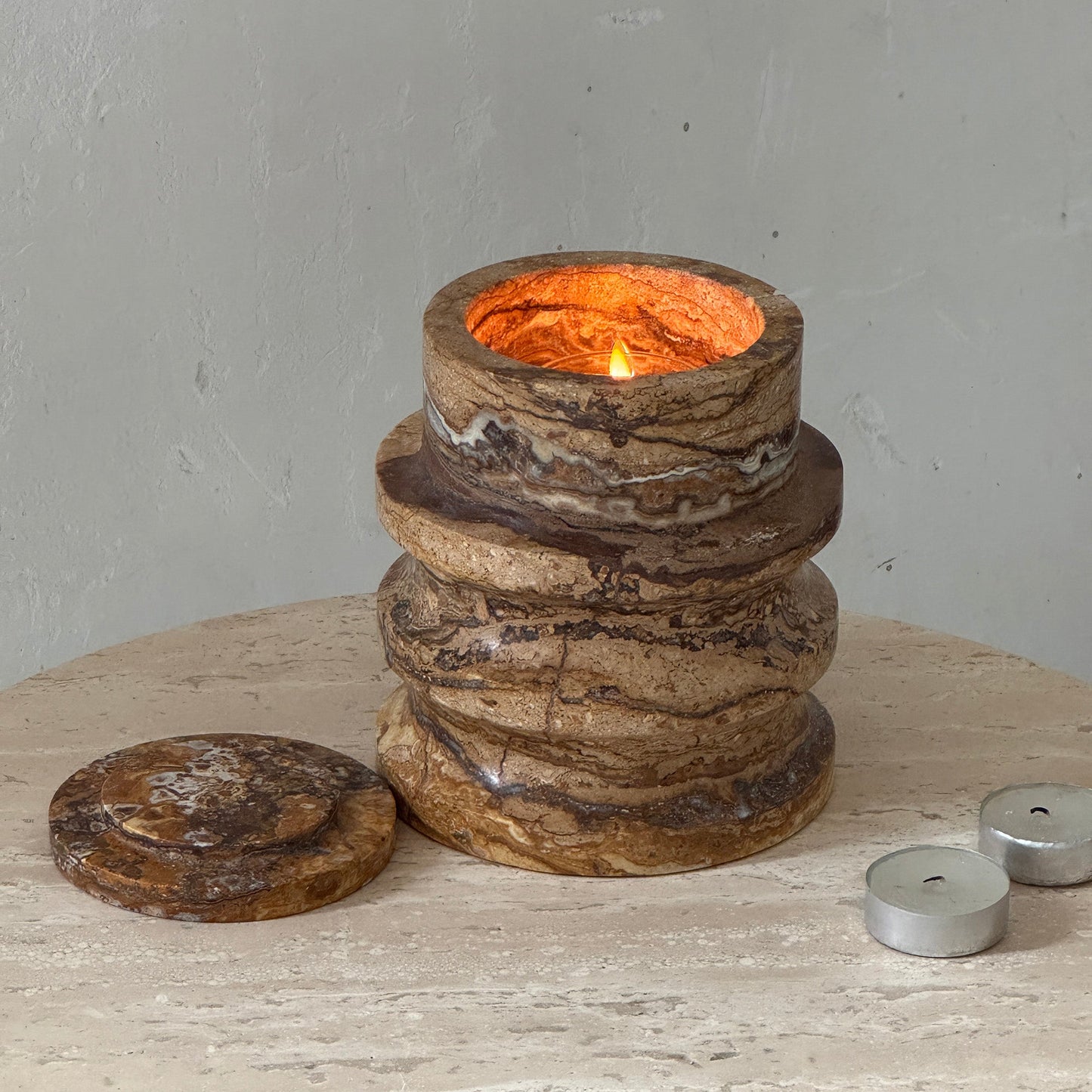 Trento Marble Candle Holder