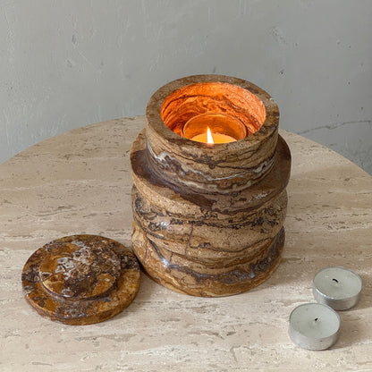 Trento Marble Candle Holder