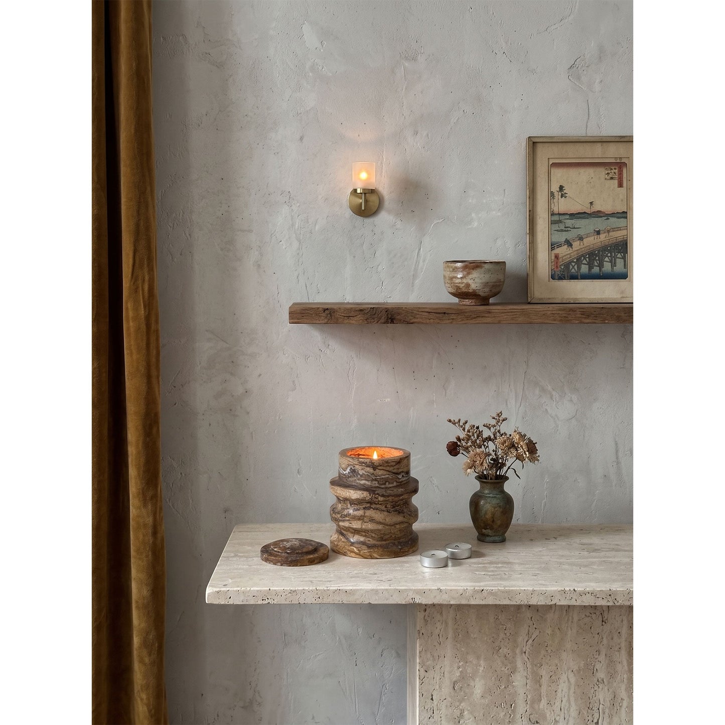 Trento Marble Candle Holder