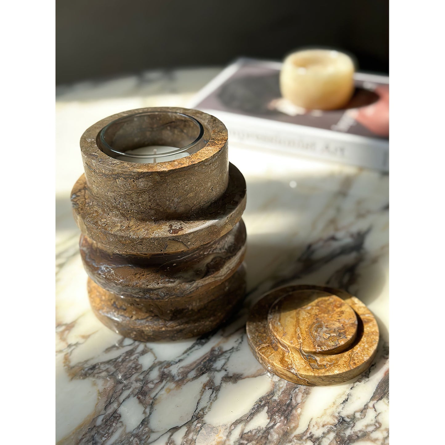 Trento Marble Candle Holder