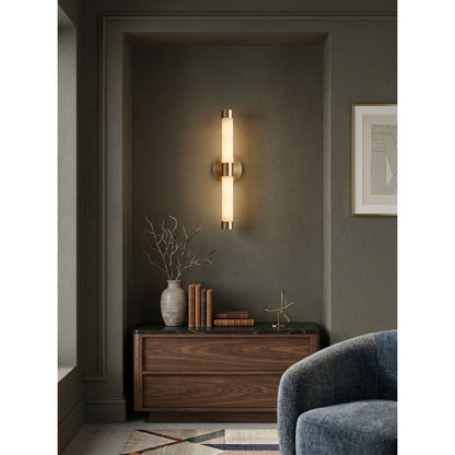 Tube Brass Wall Sconce