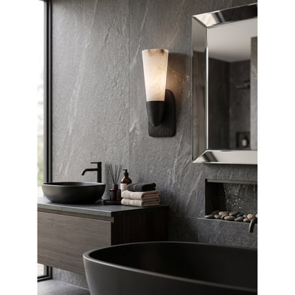 Twist Tapered Alabaster Wall Sconce