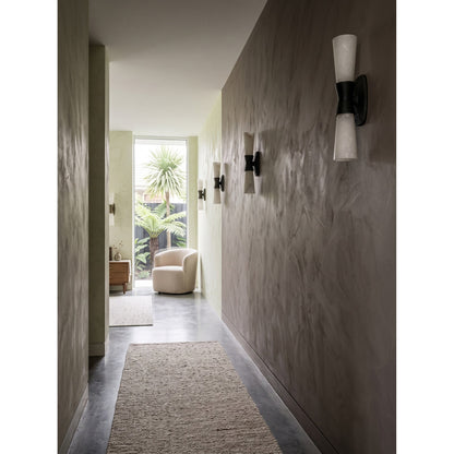 Twist Tapered Alabaster Wall Sconce