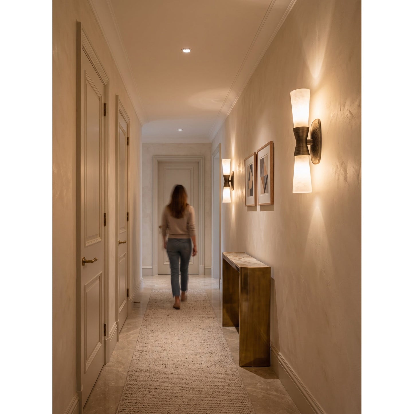 Twist Tapered Alabaster Wall Sconce
