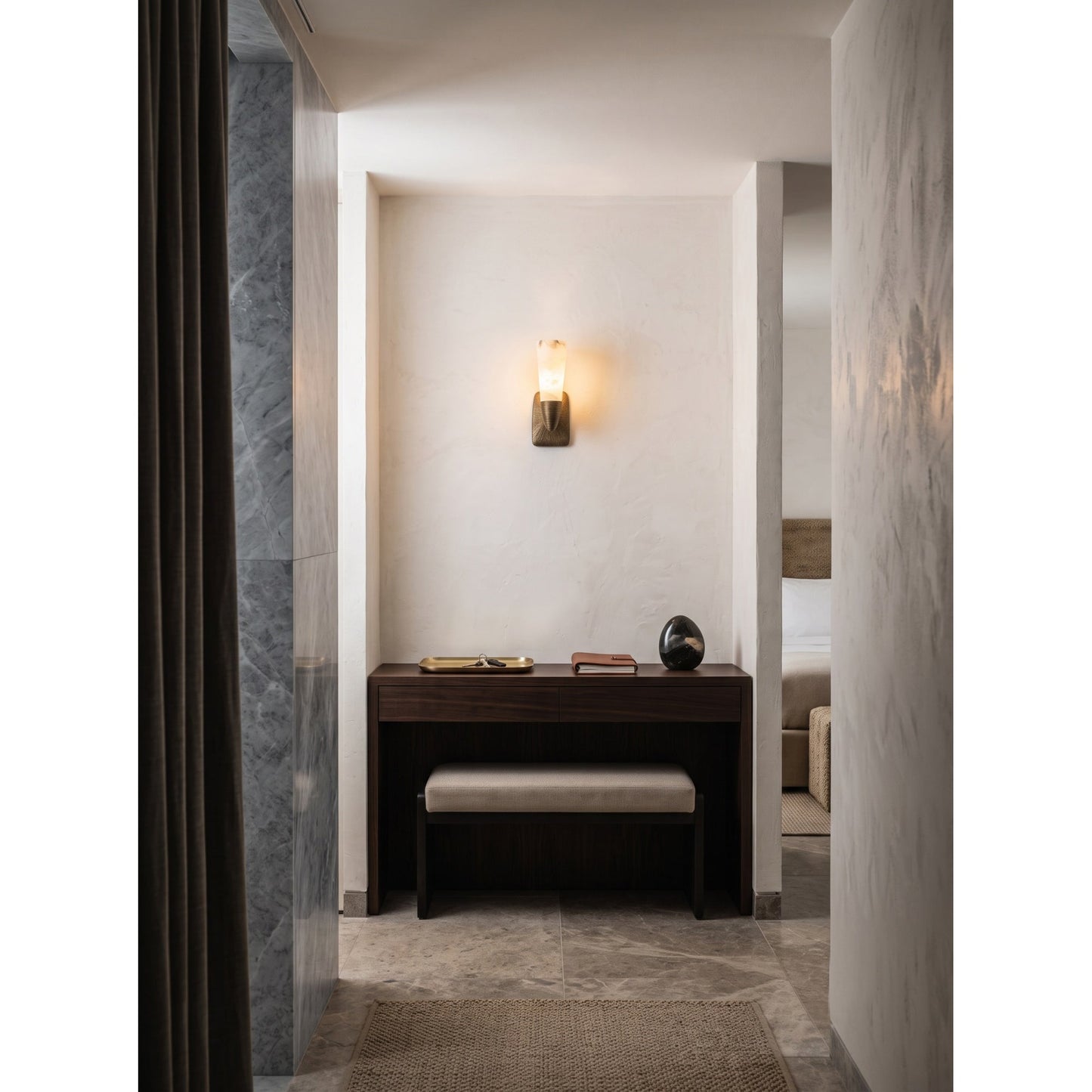 Twist Tapered Alabaster Wall Sconce
