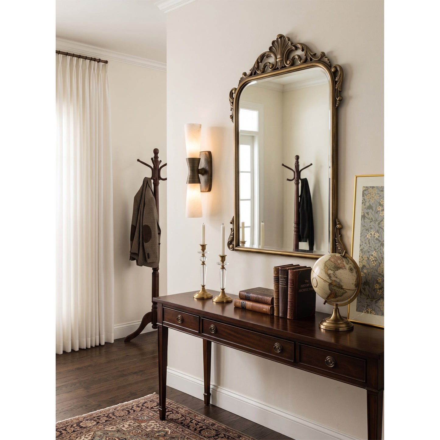 Twist Tapered Alabaster Wall Sconce