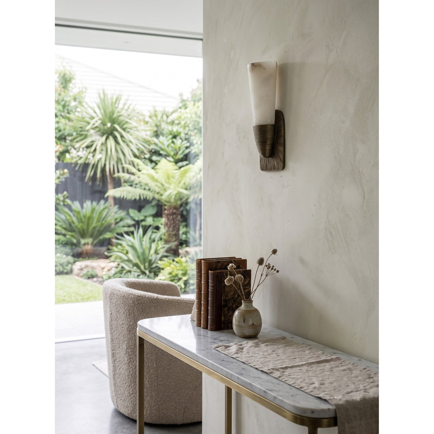 Twist Tapered Alabaster Wall Sconce