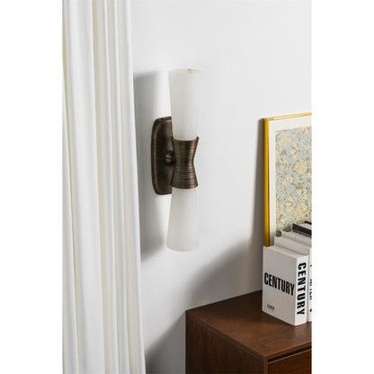 Twist Tapered Alabaster Wall Sconce