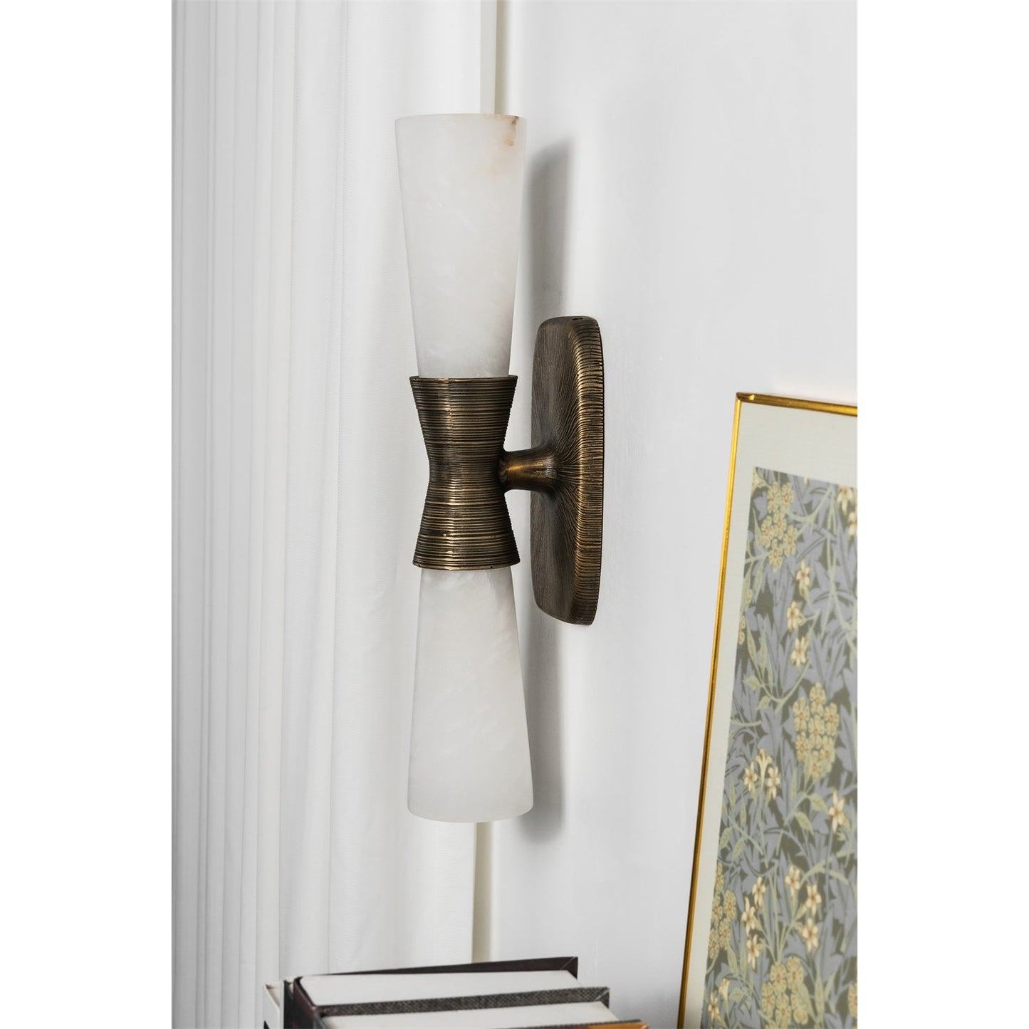 Twist Tapered Alabaster Wall Sconce