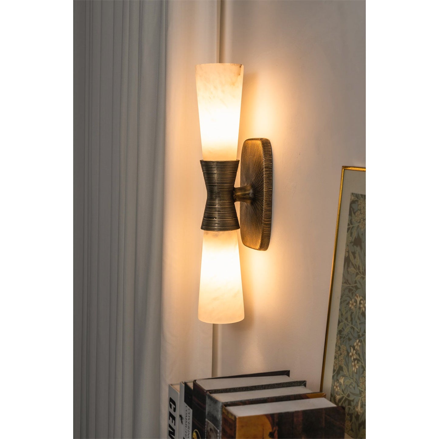 Twist Tapered Alabaster Wall Sconce