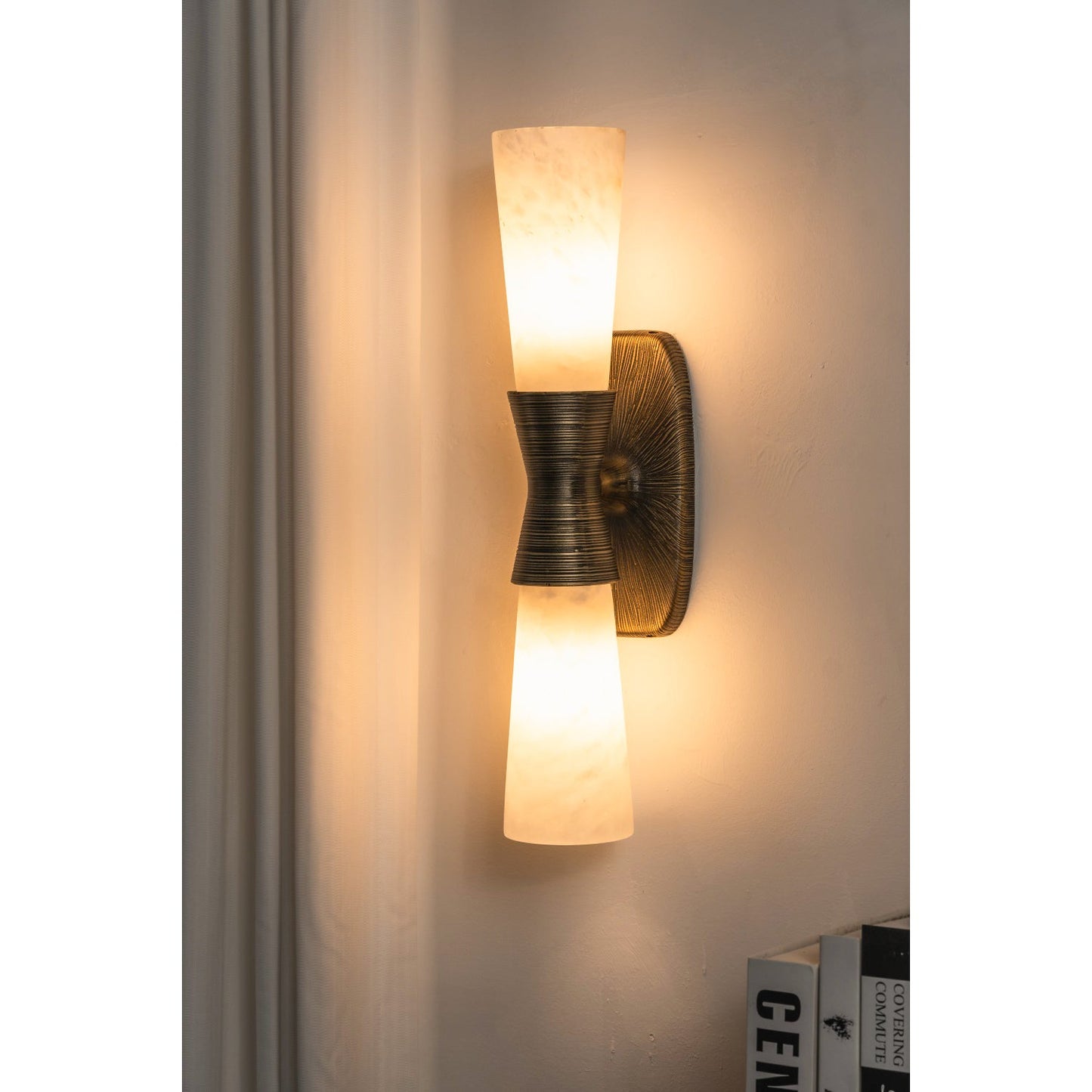 Twist Tapered Alabaster Wall Sconce