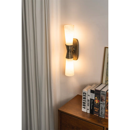 Twist Tapered Alabaster Wall Sconce