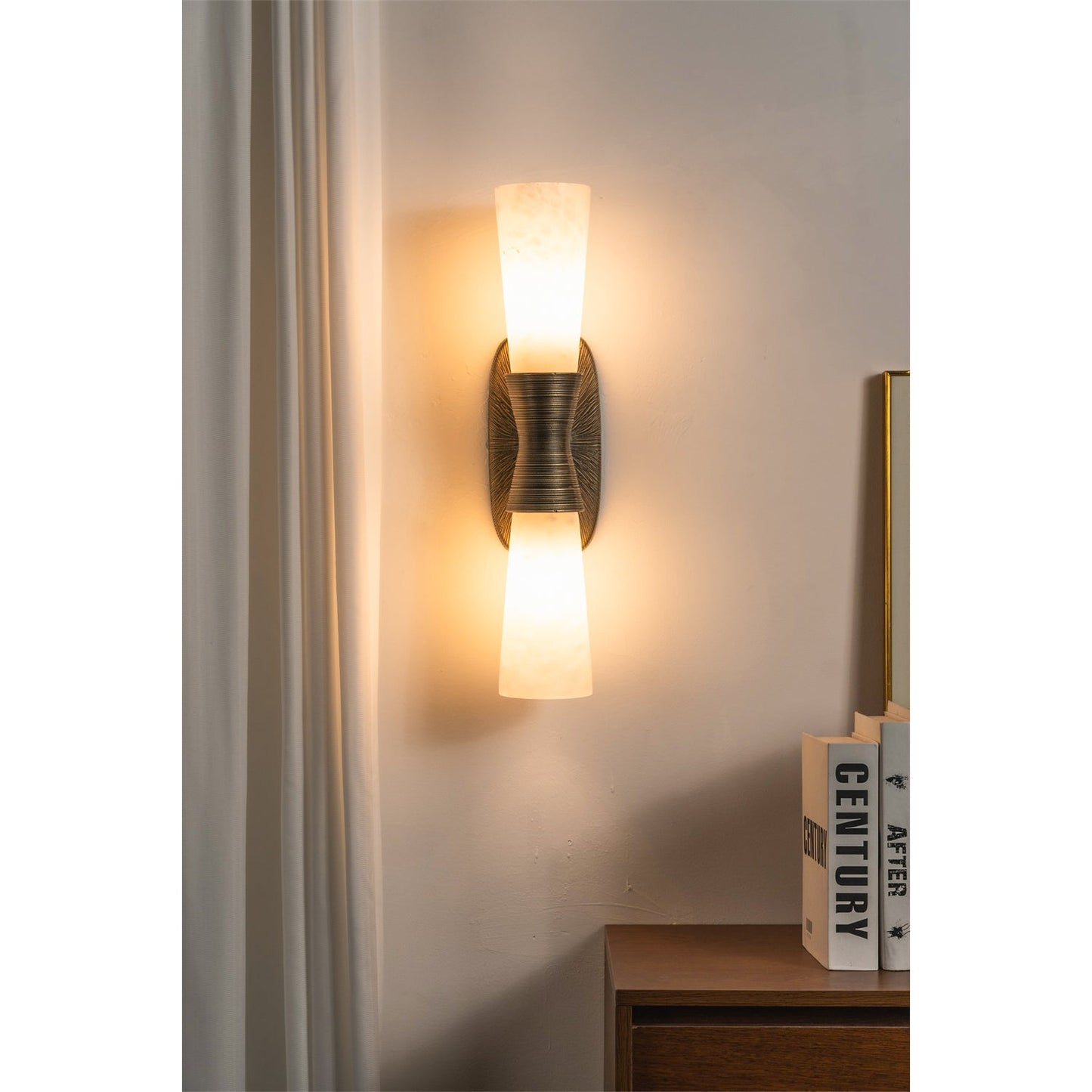 Twist Tapered Alabaster Wall Sconce