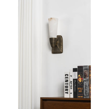 Twist Tapered Alabaster Wall Sconce
