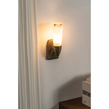 Twist Tapered Alabaster Wall Sconce