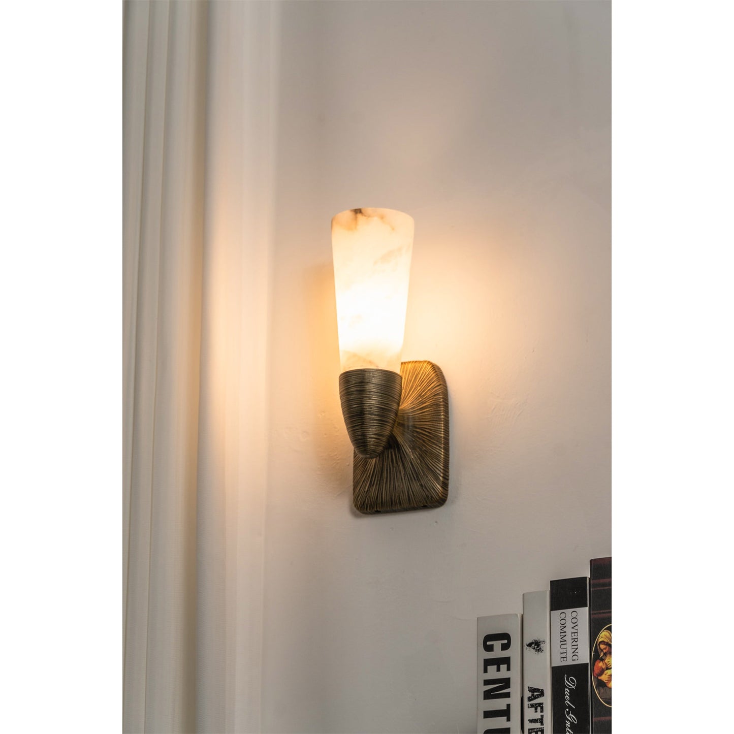 Twist Tapered Alabaster Wall Sconce