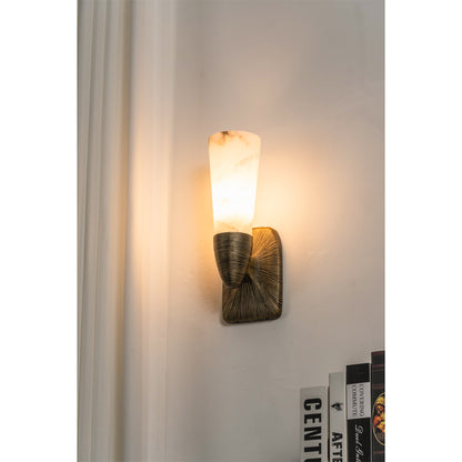 Twist Tapered Alabaster Wall Sconce