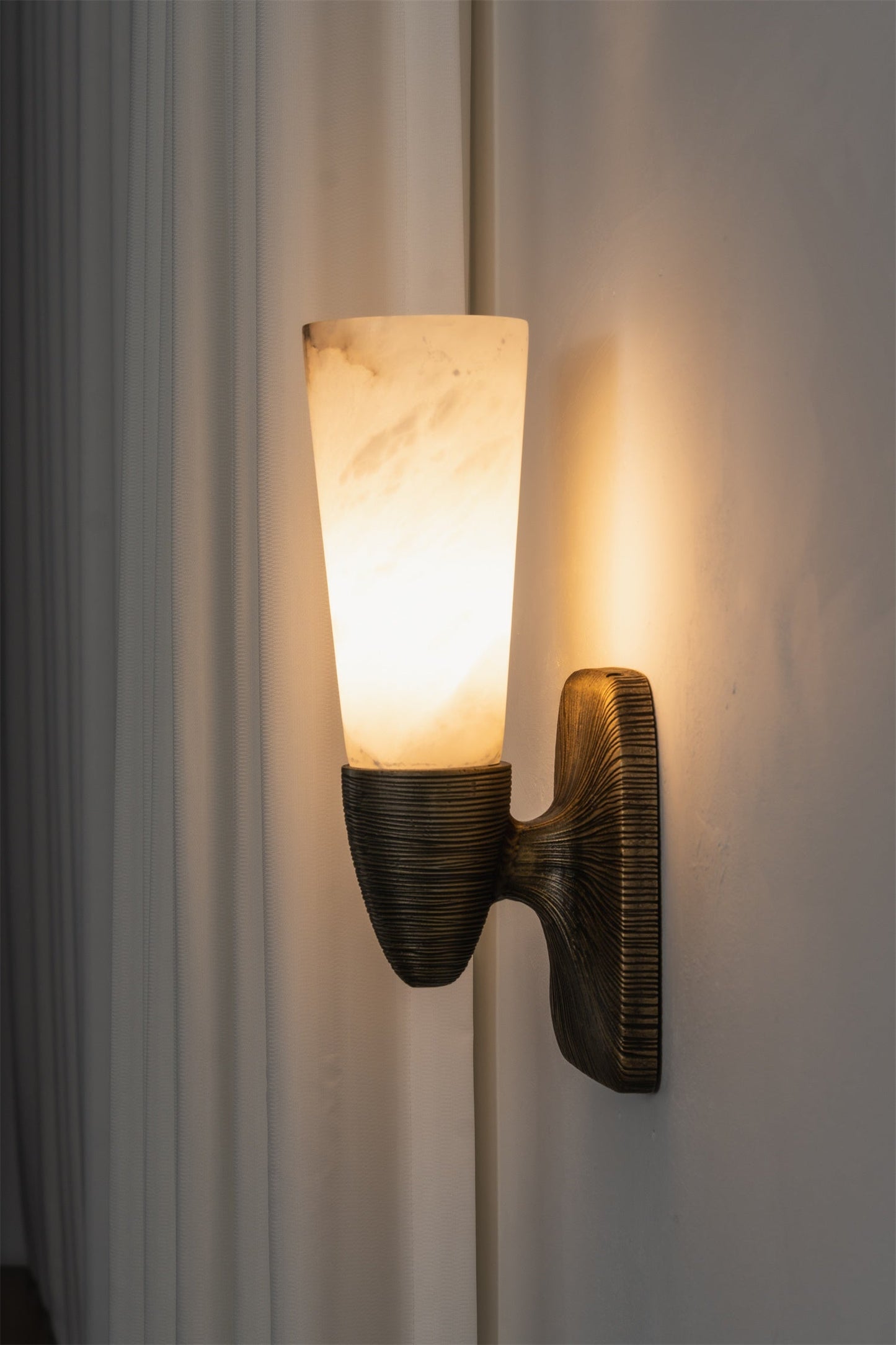 Twist Tapered Alabaster Wall Sconce